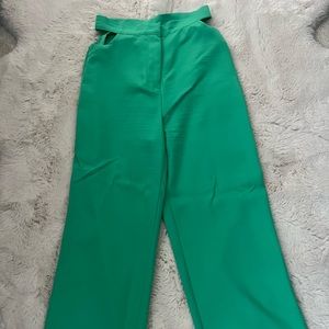 Green h and m dress pants with open sides size 2 women’s